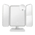 Trifold Makeup Mirror LED Lights Dorm Dressing Mirror Beauty Light up Your Fill Light with Smart Complementary Makeup Mirror Tri